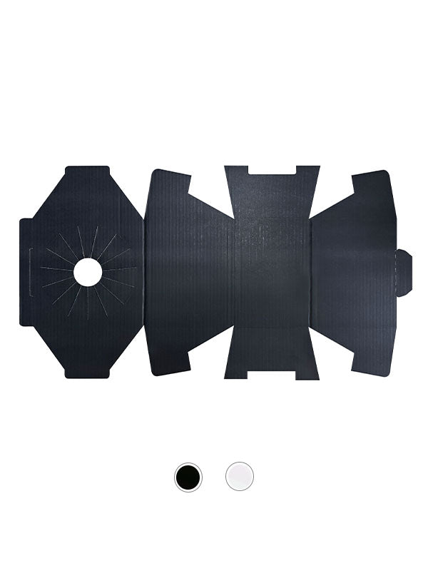 Jetwrap Rose Vase Box #611 flat in black