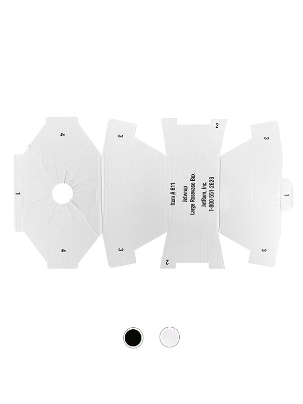 Jetwrap Rose Vase Box #611 flat in white