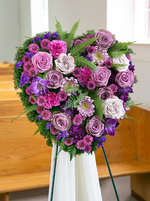 Aquaform Solid Heart with purple flowers