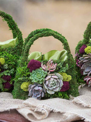 Beaumont Purses used with succulents