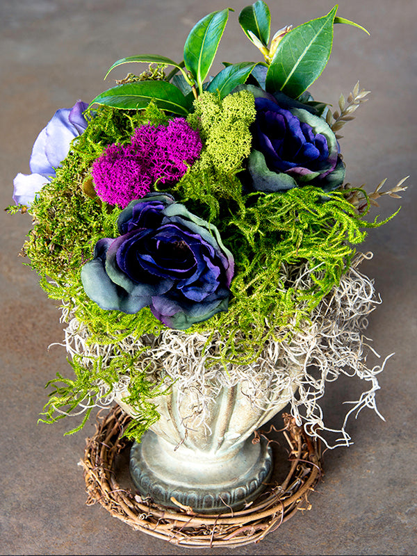 Super Moss Best Sellers Moss Mix Lifestyle Image with arrangement in container