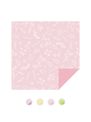 Pink Botanical Print Floral Wrapping Paper