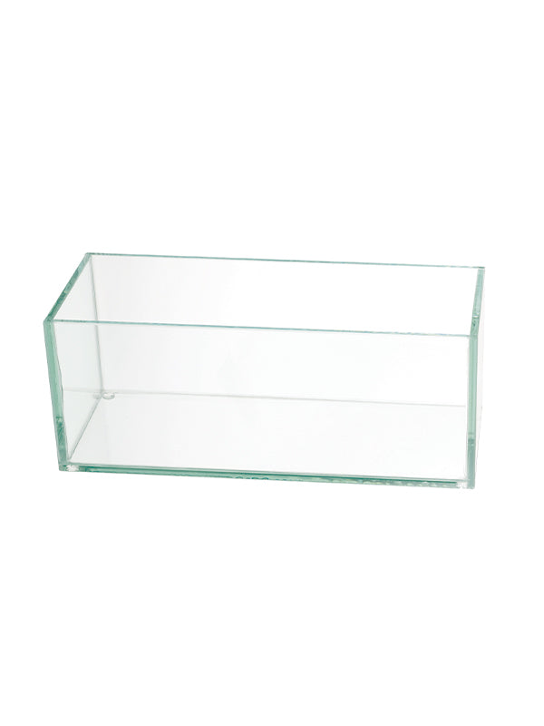 Clear Glass Rectangular Vase – 4" x 4" x 10"
