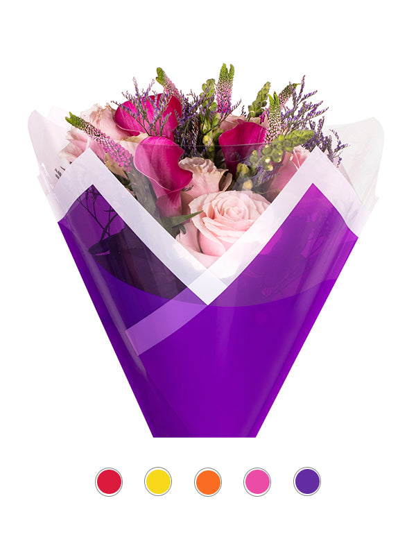 Compass Flower Sleeve in Purple with flowers