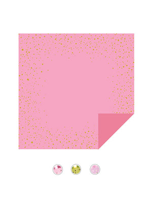 Pink Metallic Floral Wrapping Paper