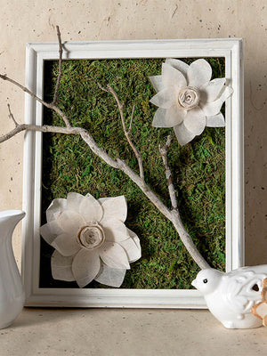 Instant Green Moss Mat placed on frame