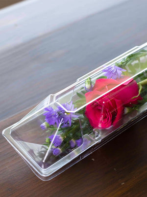 Single Large Rose Box with flowers