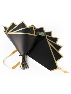 Madonna Wrap in black, half folded