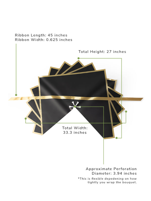 Sizing info for the black Madonna Wrap