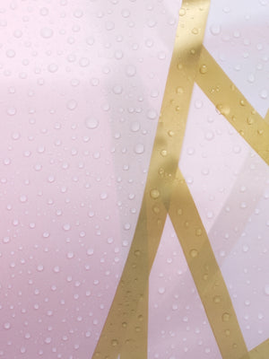 Madonna Wrap in pink with water droplets throughout