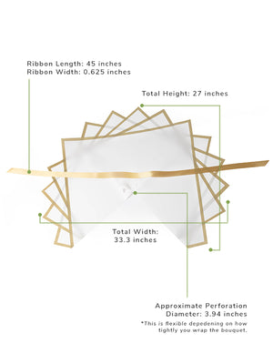 Madonna Wrap in white sizing information