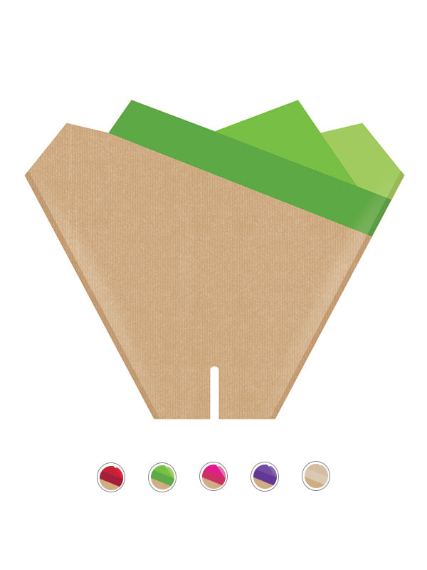Paper Flower Sleeve in color Green