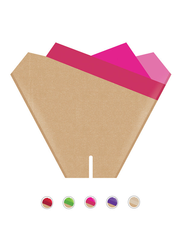 Paper Flower Sleeve in color Pink