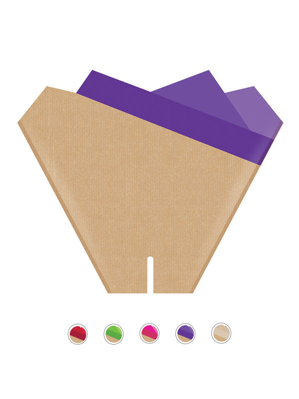 Paper Flower Sleeve in color Purple