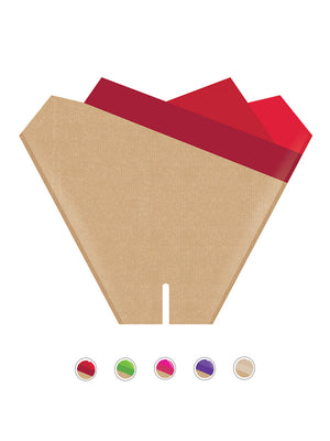 Paper Flower Sleeve in color Red