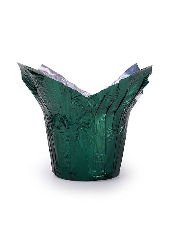 potted plant cover Evergreen Metallic Pot Cover