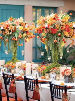 Reindeer Moss in Chartreuse used in a tablescape event