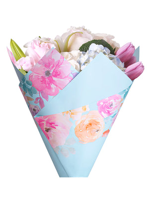 Rosina Floral Wrapping Paper Sheet with flowers