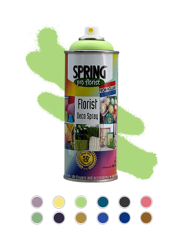 Floral Spray Paint in Lemon Lime
