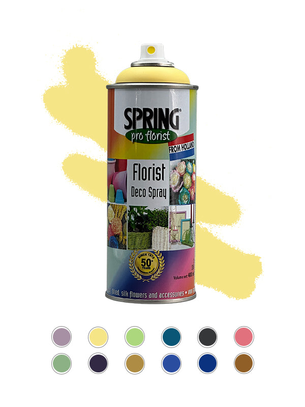 Floral Spray Paint in Light Yellow