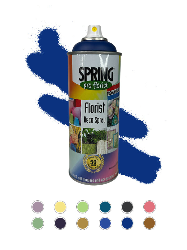 Floral Spray Paint in Navy Blue