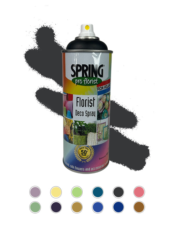 Floral Spray Paint in Soft Black