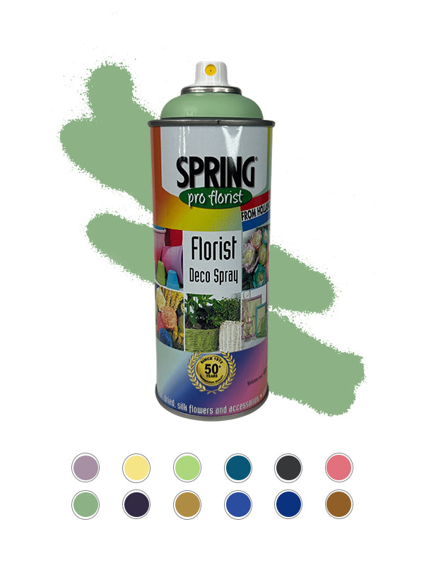 Floral Spray Paint in Spring Green
