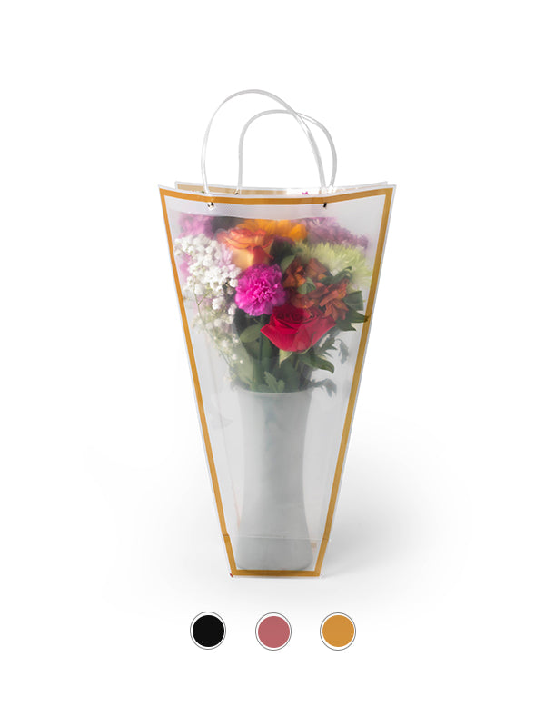 Tuxedo Vase Bag – Stylish, Water-Resistant Floral Delivery Carrier (20 Pack)
