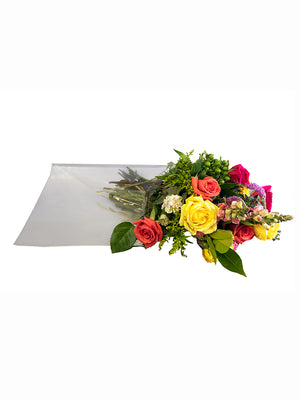 Wrap EZ, half-wrapped with flowers